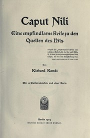 Cover of: Caput Nili by Richard Kandt