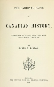 Cover of: The cardinal facts of Canadian history.
