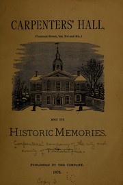 Cover of: Carpenters' hall