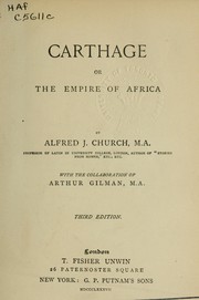 Cover of: Carthage; or, The empire of Africa by Alfred John Church