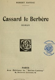 Cover of: Cassard le Berbère: roman