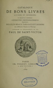 Catalogue de bons livres anciens et modernes et collection nombreuse d'épreuves photographiques by Saint-Victor, Paul Jacques Raymond Binsse comte de