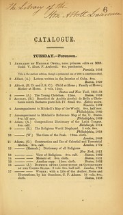 Cover of: Catalogue of a valuable private library comprising works in various departments of English and foreign literature: to be sold by auction in the library salesroom of Leonard & Co. ... May 20, 1862 ...