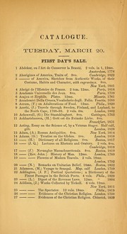 Cover of: Catalogue of the valuable private library, of the late James G. Percival: to be sold by auction ... Leonard & Co., auctioneers ...