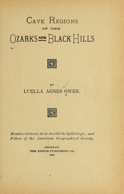 Cover of: Cave regions of the Ozarks and Black Hills | Luella Agnes Owen