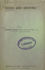 Cover of: Celsus and Aristides by J. Rendel Harris