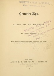Front cover of Centuries ago by Unknown
