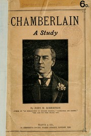 Cover of: Chamberlain: a study