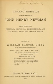 Characteristics from the writings of John Henry Newman by John Henry Newman