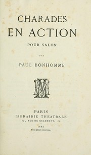 Cover of: Charades en action pour salon