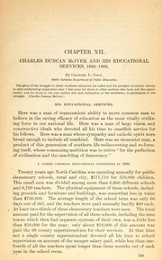 Cover of: Charles Duncan McIver and his educational services, 1886-1906