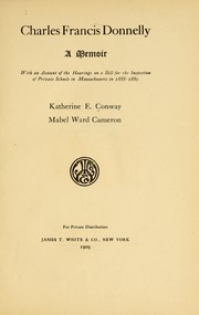 Cover of: Charles Francis Donnelly by Katherine E. Conway