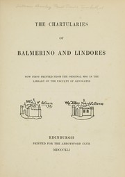 The chartularies of Balmerino and Lindores