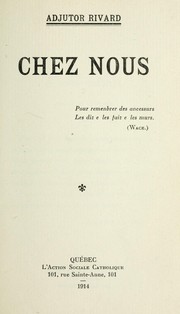 Cover of: Chez nous