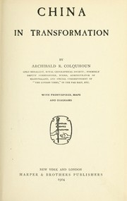 Cover of China in transformation