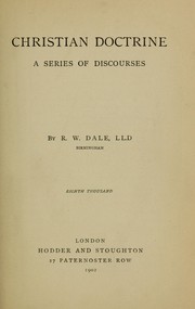 Cover of: Christian doctrine: a series of discourses