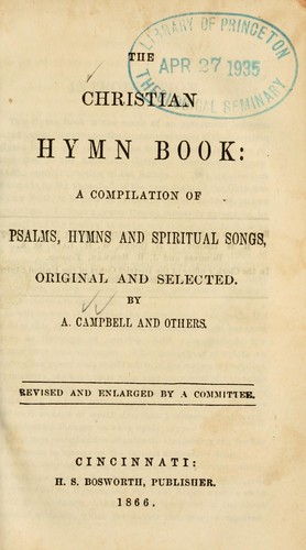 The Christian hymn book (1866 edition) | Open Library
