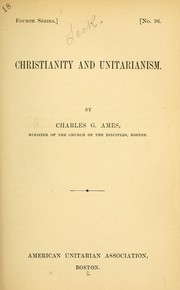 Cover of: Christianity and Unitarianism