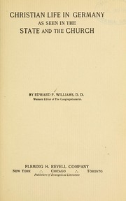 Cover of: Christian life in Germany by Williams, Edward F.