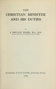 Cover of: The Christian minister and his duties
