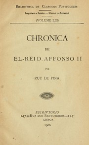 Cover of: Chronica de el-rei D. Affonso II