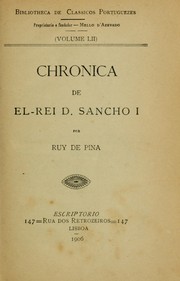 Cover of: Chronica de el-rei D. Sancho I. by Rui de Pina