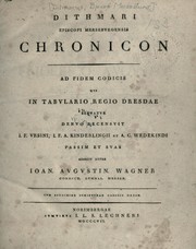 Cover of: Chronicon by Thietmar von Merseburg, Bishop of Merseburg