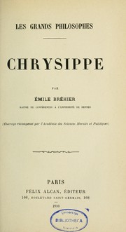 Cover of: Chrysippe