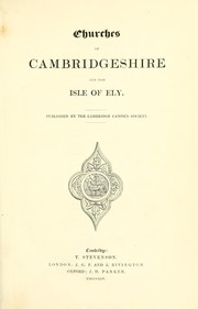 Cover of: Churches of Cambridgeshire and the isle of Ely. by St. Paul's Ecclesiological Society.