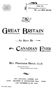 Cover of: Great Britain as seen by Canadian eyes | 