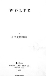 Cover of: Wolfe by by A.G. Bradley.