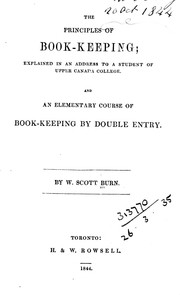 Cover of: The Principles of book-keeping by by W. Scott Burn.