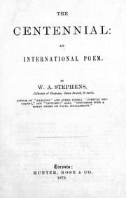 Cover of: The centennial : an international poem