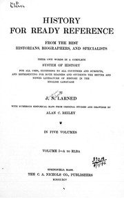 Cover of: History for ready reference by Josephus Nelson Larned