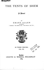 Cover of: The tents of Shem by Grant Allen