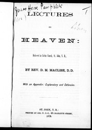 Cover of: Lectures on heaven by by D.M. Maclise.
