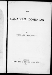 Cover of: The Canadian dominion