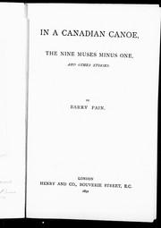 Cover of: In a Canadian canoe ; The nine muses minus one and other stories by Barry Pain