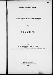 Cover of: Introduction to the science of dynamics | 