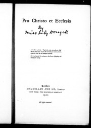 Cover of: Pro Christo et ecclesia by L. Dougall