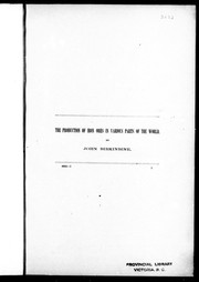 Cover of: The production of iron ores in various parts of the world