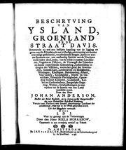 Cover of: Beschryving van Ysland, Groenland en de Straat Davis by Johann Anderson