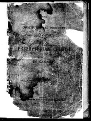 Cover of: The consitution and procedure of the Presbyterian Church in Canada