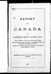 Cover of: Report upon Canada