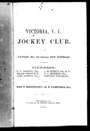 Cover of: Victoria, V.I., Jockey Club | Victoria Jockey Club (B.C.)