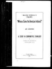 Cover of: Whence came the American Indians?