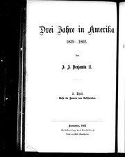 Cover of: Drei Jahre in Amerika, 1859-1862