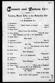 Cover of: Concert and lecture | 