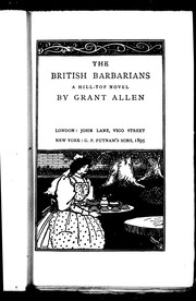 Cover of: The British barbarians: a hill-top novel