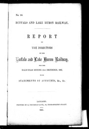 Report of the directors of the Buffalo and Lake Huron Railway, for the half-year ending 31st December, 1867, with statements of accounts, &c., &c by Buffalo and Lake Huron Railway Company.